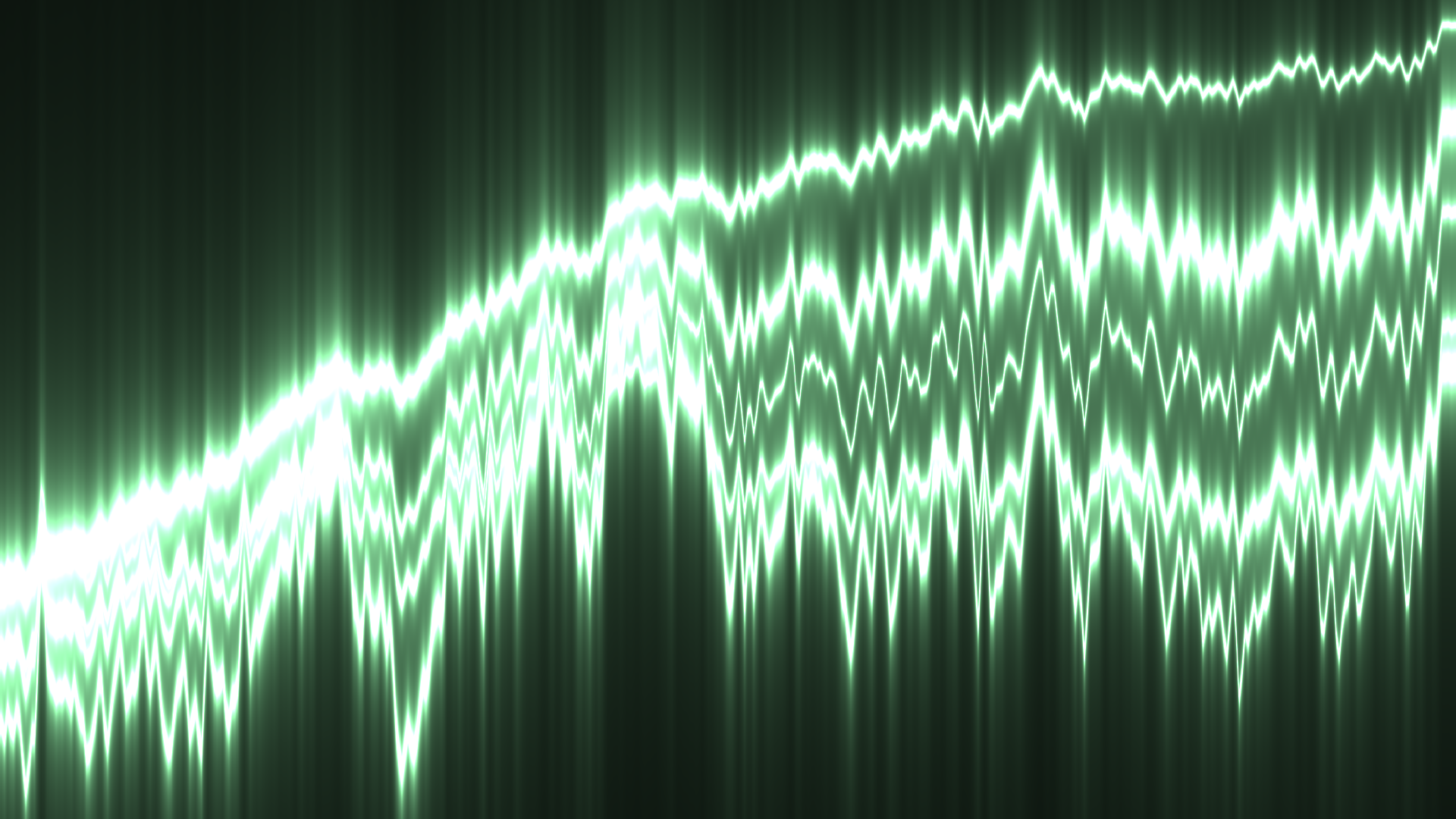 Se7enSlasher and ADOB’s Waves preset draws several bright waveforms using audio wave data